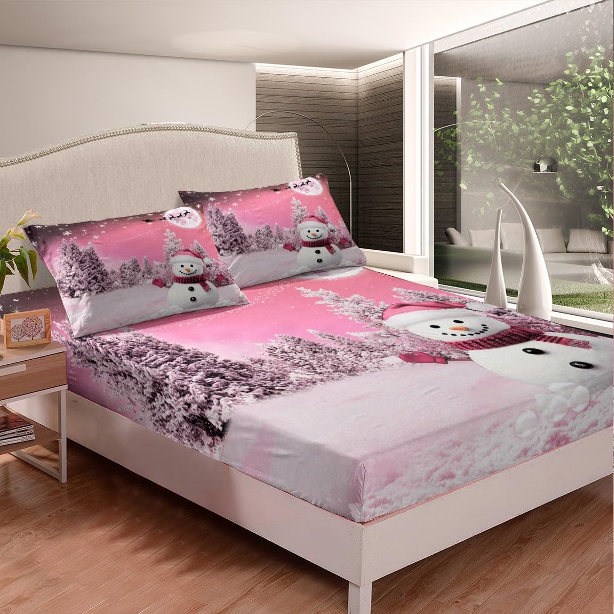Foto 5 | Sábanas Feelyou Kids, Feliz Navidad, Muñeco De Nieve, Reina - Venta Internacional.