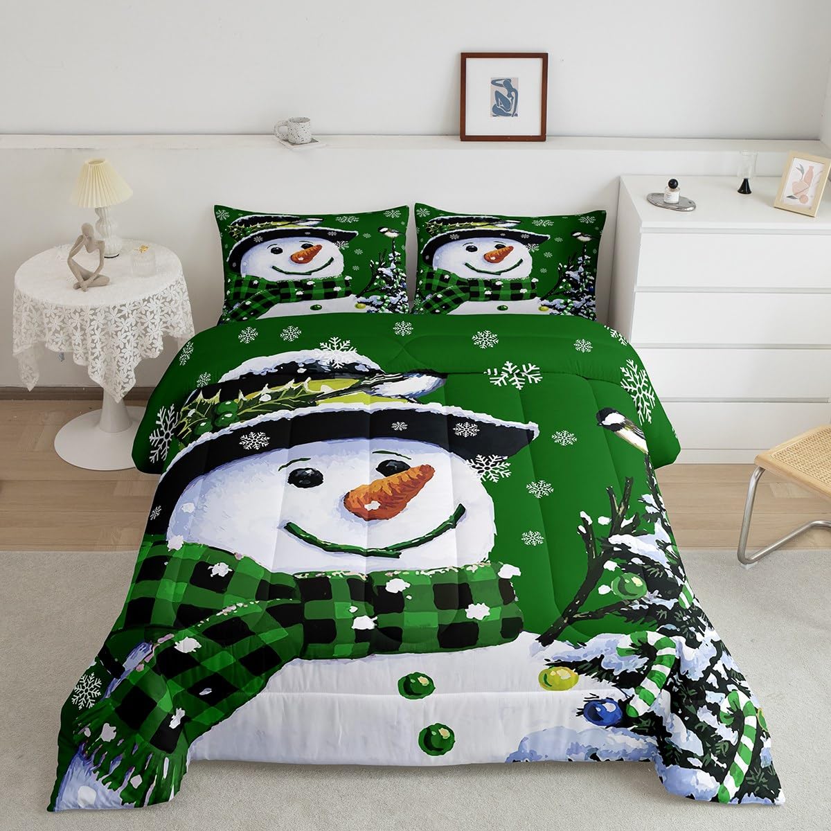 Juego de Ropa de Cama Feelyou Kids Queen con Estampado Navideño - Venta Internacional