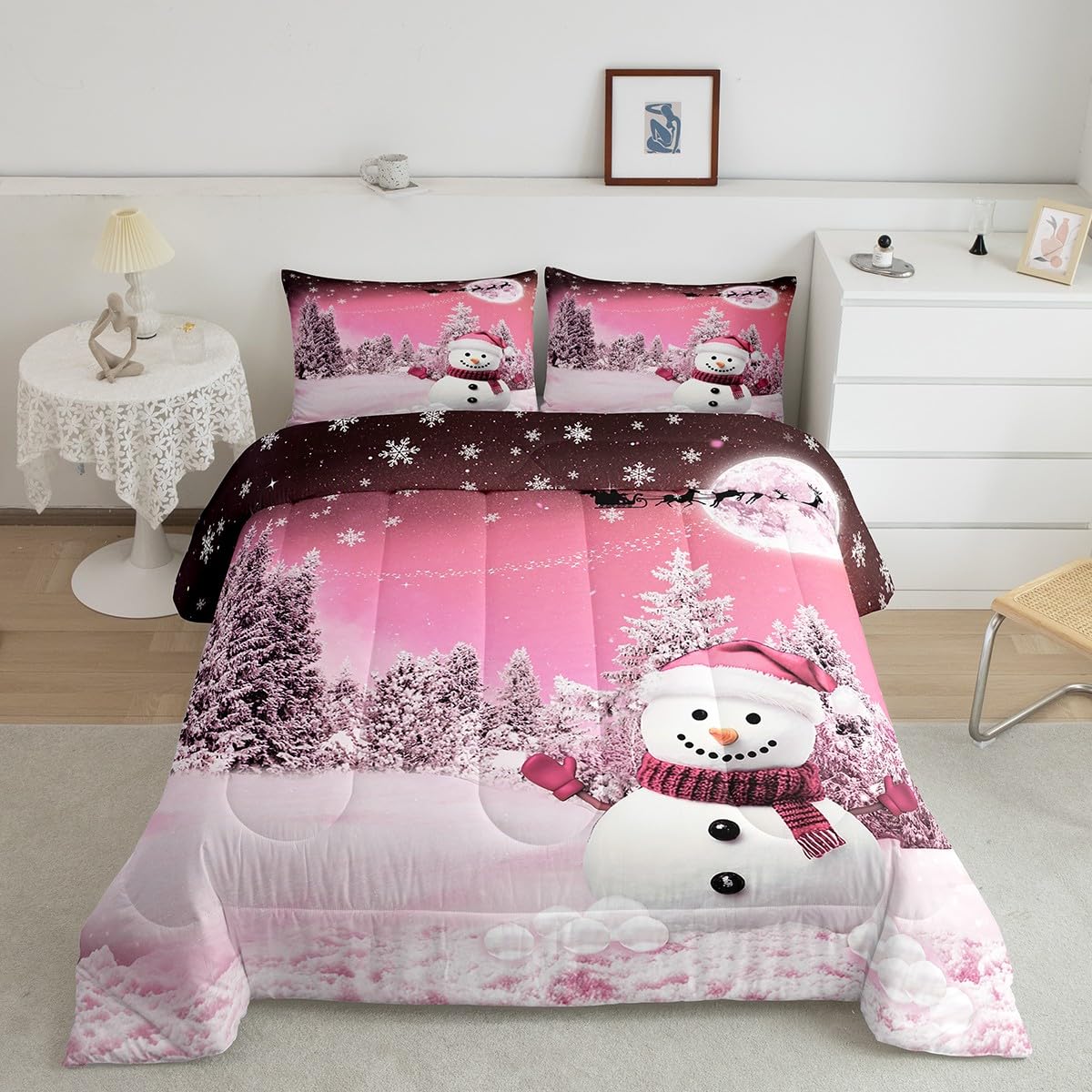 Foto 1 | Set de Edredón Feelyou Kids Merry Christmas Snowman - Venta Internacional
