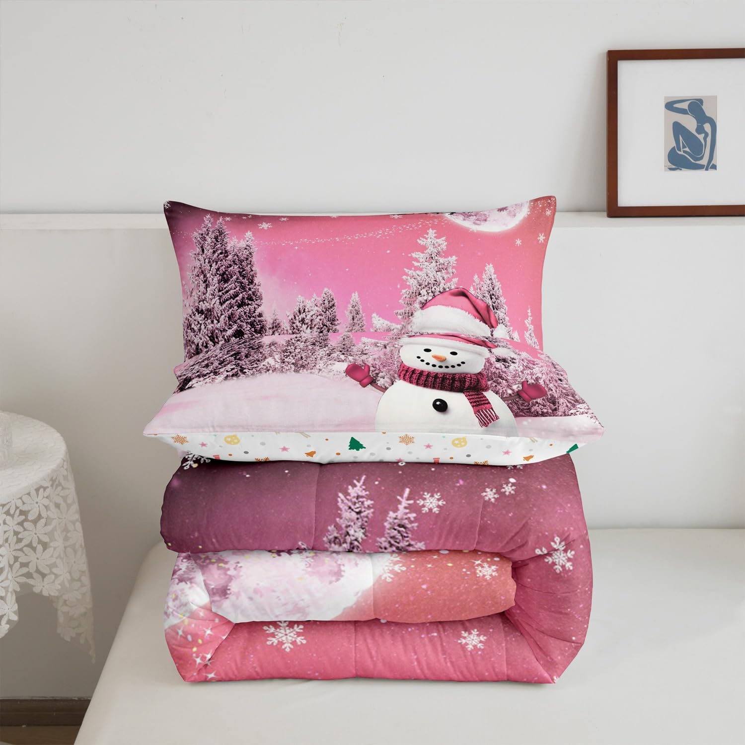 Foto 4 pulgar | Set de Edredón Feelyou Kids Merry Christmas Snowman - Venta Internacional