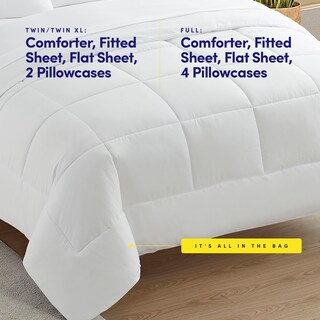 Foto 3 | Juego De Ropa De Cama Sweet Home Collection Twin Xl, Color Blanco, 5 Piezas - Venta Internacional.