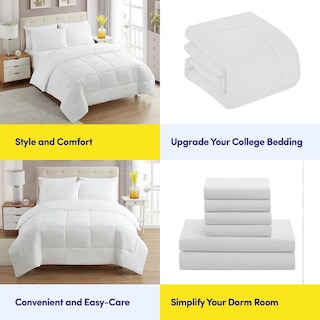 Foto 6 | Juego De Ropa De Cama Sweet Home Collection Twin Xl, Color Blanco, 5 Piezas - Venta Internacional.