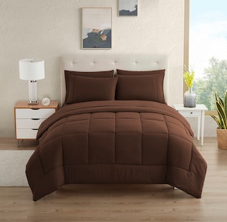 Foto 1 | Juego De Ropa De Cama Sweet Home Collection, Tamaño Completo, 7 Piezas, Marrón - Venta Internacional.
