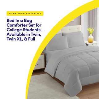 Foto 5 | Juego De Ropa De Cama Sweet Home Collection, Tamaño Completo, Plateado, 7 Piezas - Venta Internacional.