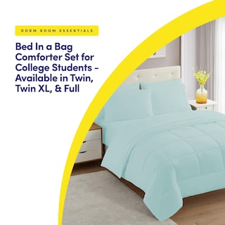 Foto 5 | Juego De Ropa De Cama Sweet Home Collection Para Dormitorio, Tamaño Doble, Color Aguamarina - Venta Internacional.