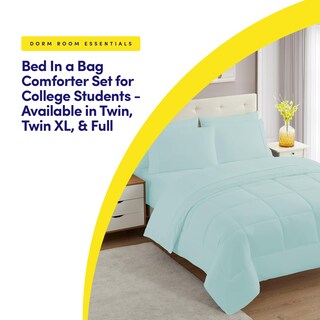 Foto 5 | Juego De Cama Sweet Home Collection, Tamaño Completo, Color Aguamarina, 7 Piezas - Venta Internacional.