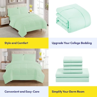 Foto 6 | Juego De Ropa De Cama Sweet Home Collection Dorm Room Twin Xl Mint - Venta Internacional.