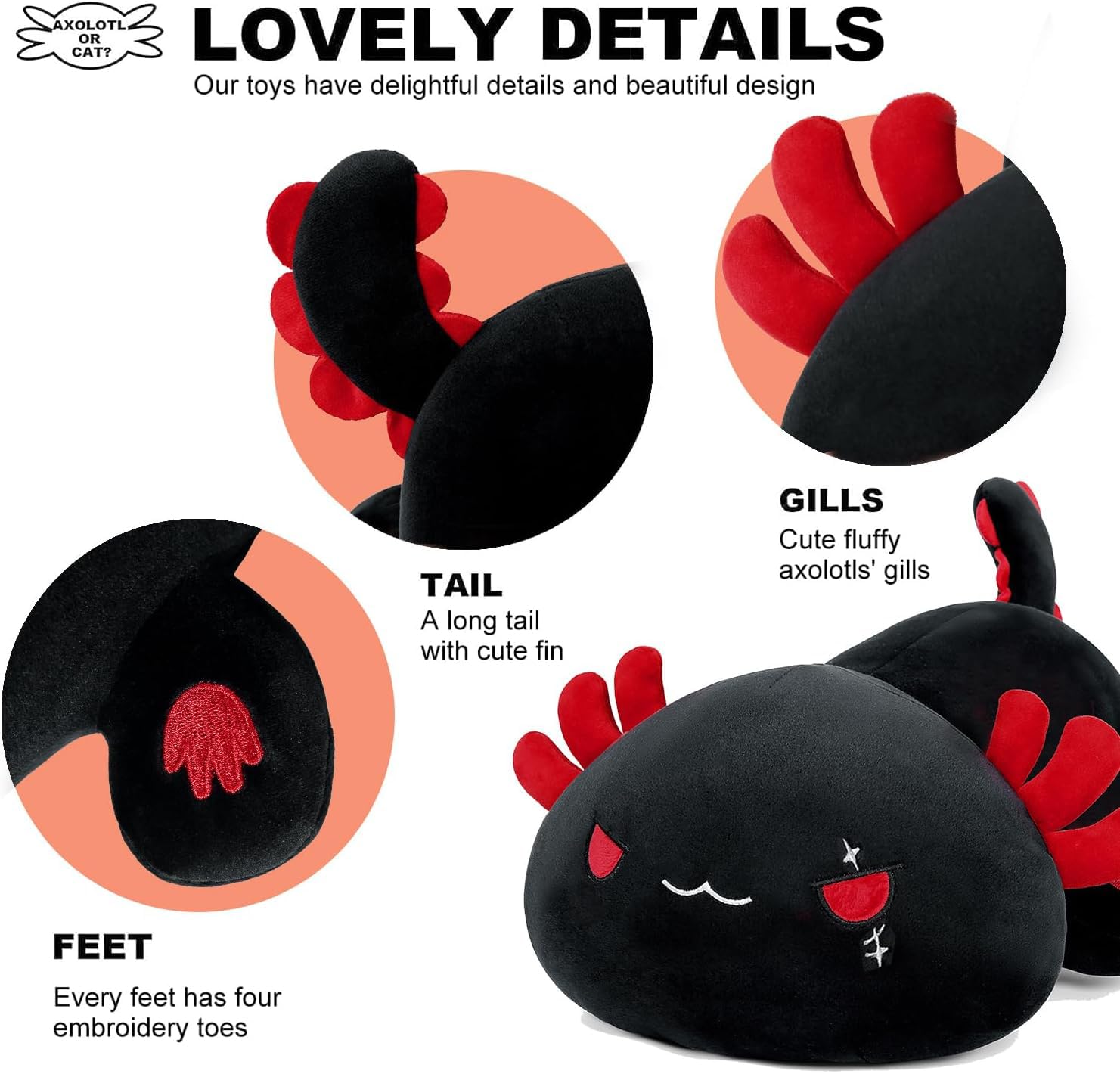 Foto 4 pulgar | Almohada De Felpa Onsoyours, Bonita Salamandra Con Forma De Axolotl Para Niños, 19 Cm - Venta Internacional.