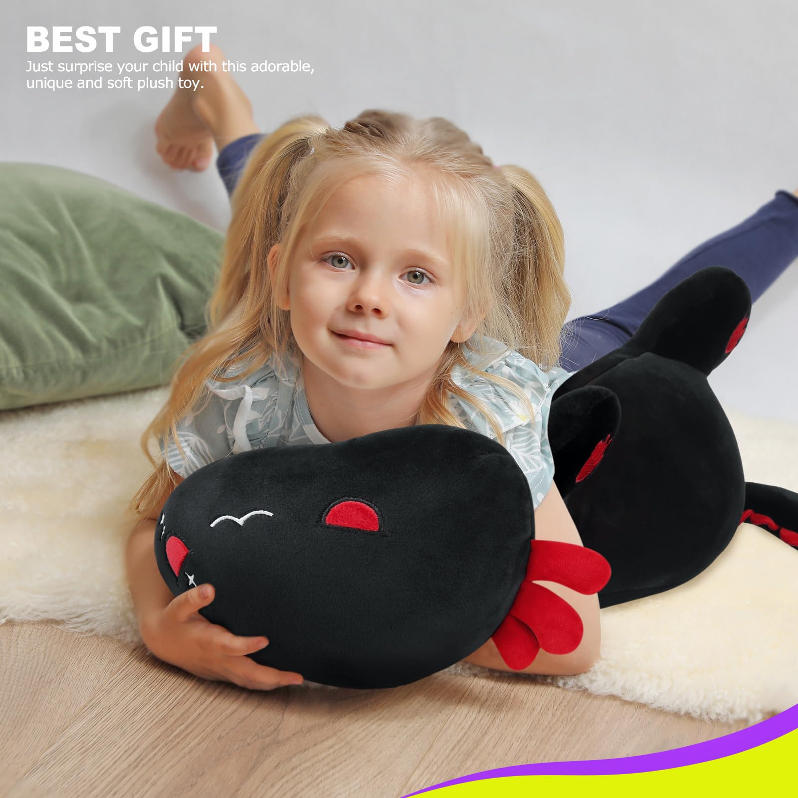 Foto 7 pulgar | Almohada De Felpa Onsoyours, Bonita Salamandra Con Forma De Axolotl Para Niños, 19 Cm - Venta Internacional.