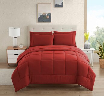 Foto 1 | Juego De Ropa De Cama Sweet Home Collection, Tamaño Completo, 7 Piezas, Rojo - Venta Internacional.