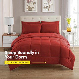 Foto 2 | Juego De Ropa De Cama Sweet Home Collection, Tamaño Completo, 7 Piezas, Rojo - Venta Internacional.