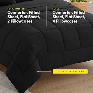 Foto 3 | Juego De Ropa De Cama Sweet Home Collection Dorm Room Twin Xl Negro - Venta Internacional.
