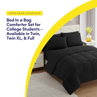 Foto 5 | Juego De Ropa De Cama Sweet Home Collection Dorm Room Twin Xl Negro - Venta Internacional.
