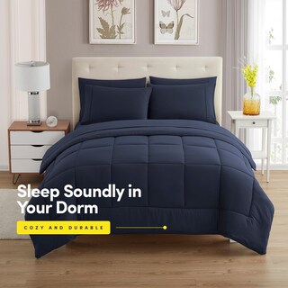 Foto 2 | Juego De Ropa De Cama Sweet Home Collection, Tamaño Doble, Azul Marino - Venta Internacional.