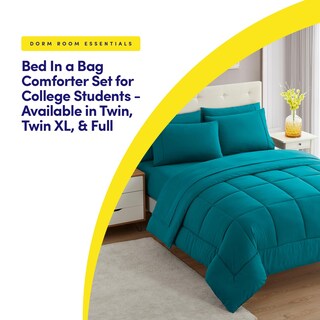 Foto 5 | Juego De Ropa De Cama Sweet Home Collection, Tamaño Completo, Color Verde Azulado, 7 Piezas - Venta Internacional.