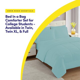Foto 5 | Juego De Ropa De Cama Sweet Home Collection, Tamaño Doble, Color Azul Brumoso - Venta Internacional.