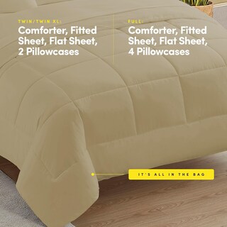 Foto 3 | Juego De Ropa De Cama Sweet Home Collection, Tamaño Completo, Color Topo, 7 Piezas - Venta Internacional.