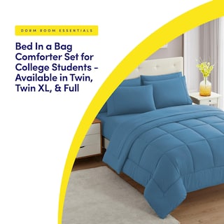Foto 5 | Juego De Ropa De Cama Sweet Home Collection, Tamaño Completo, Azul Vaquero - Venta Internacional.