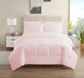 Foto 1 | Juego De Ropa De Cama Sweet Home Collection, Tamaño Completo, Color Rosa Pálido - Venta Internacional.