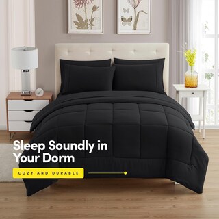 Foto 2 | Juego De Ropa De Cama Sweet Home Collection, Tamaño Doble, 5 Piezas, Negro - Venta Internacional.