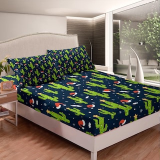 Foto 2 | Juego De Sábanas Feelyou Christmas Cactus Con Tema Completo - Venta Internacional.