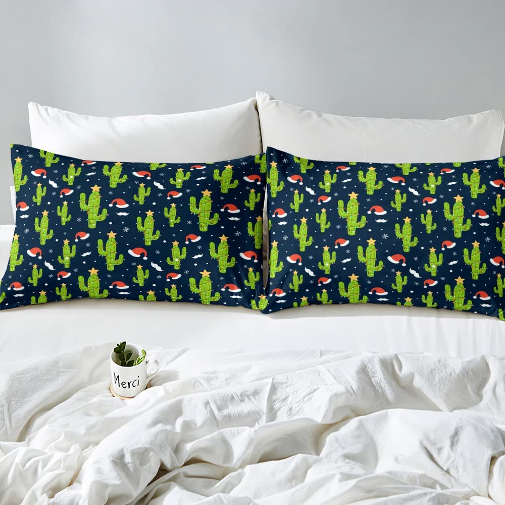 Foto 5 | Juego De Sábanas Feelyou Christmas Cactus Con Tema Completo - Venta Internacional.