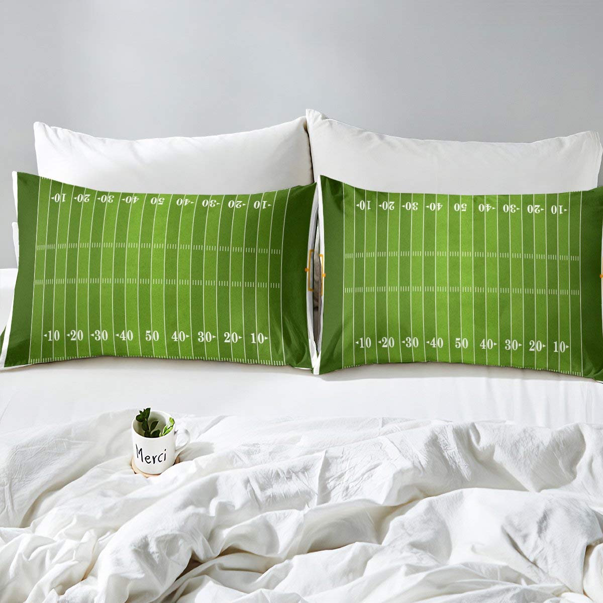 Foto 4 pulgar | Juego De Ropa De Cama Erosebridal Soccer Field American Football Queen - Venta Internacional.