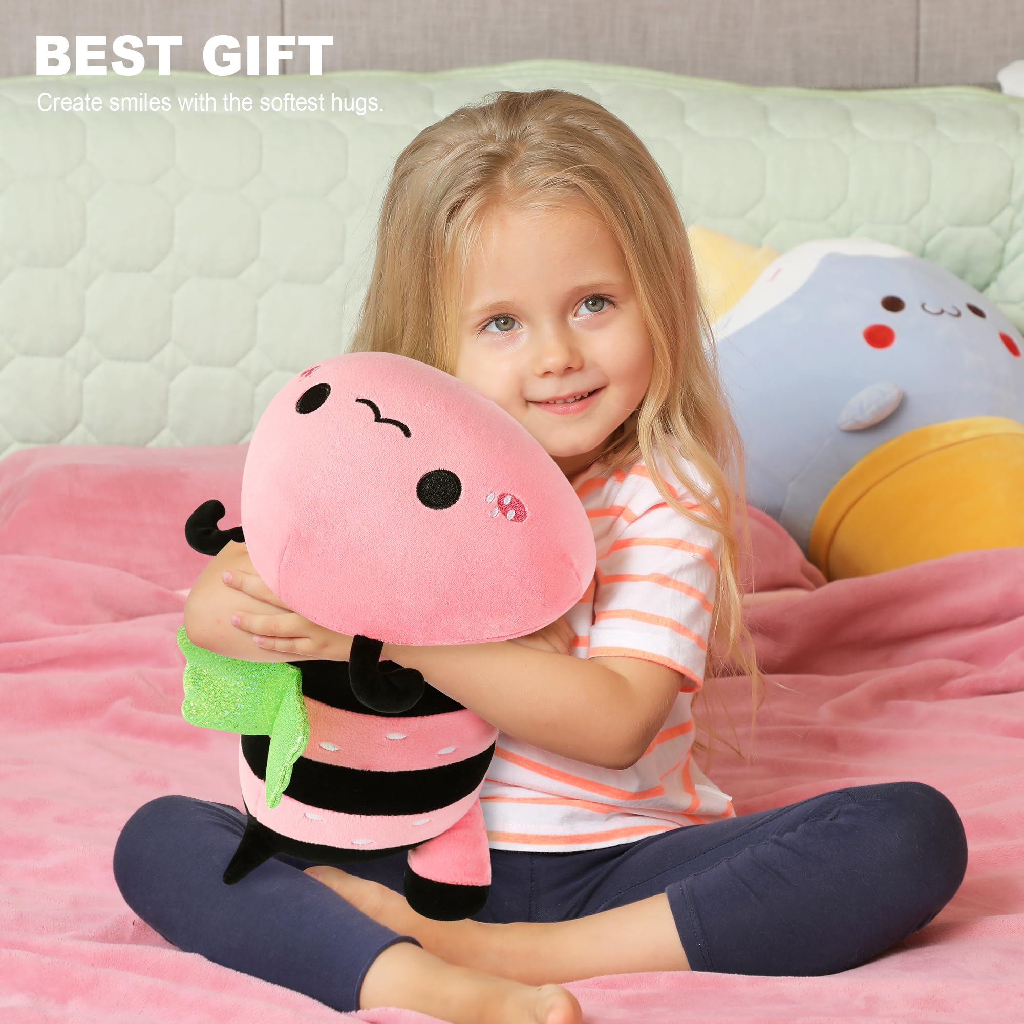 Foto 8 pulgar | Plushie Onsoyours Cute Bee Strawberry Bee 33 Cm Para Niños - Venta Internacional.