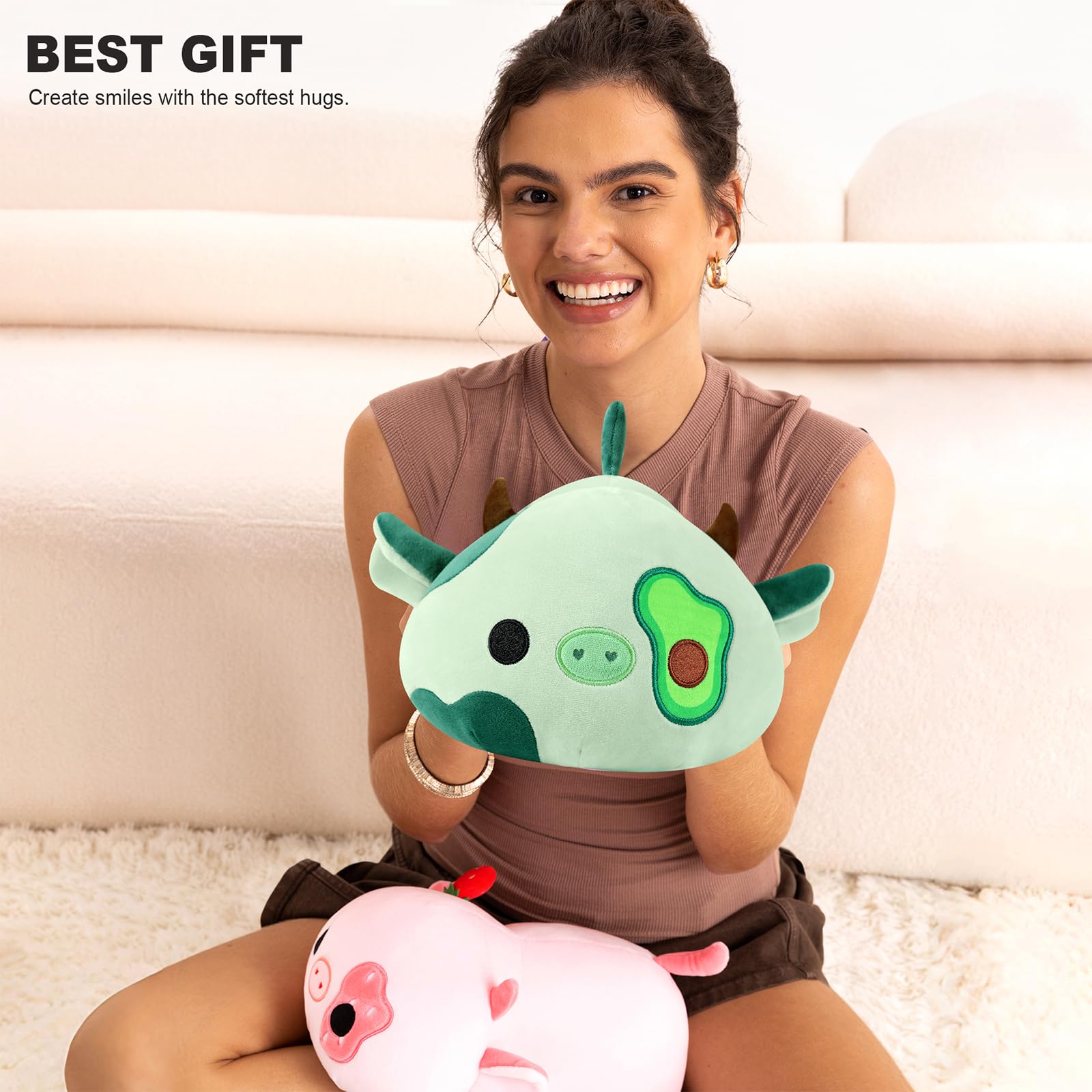 Foto 8 pulgar | Peluche Onsoyours Avocado Cow Love 30 Cm Para Niños - Venta Internacional.