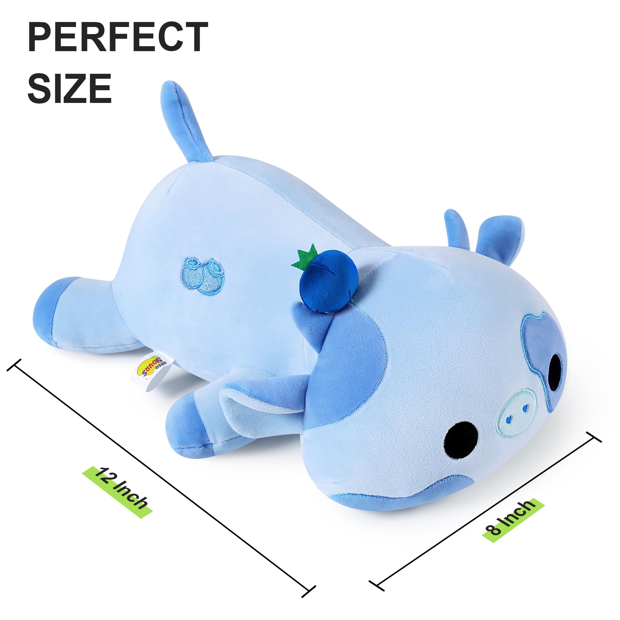 Foto 5 pulgar | Almohada De Peluche Onsoyours, Bonita Vaca Y Arándano Para Niños, 30 Cm - Venta Internacional.
