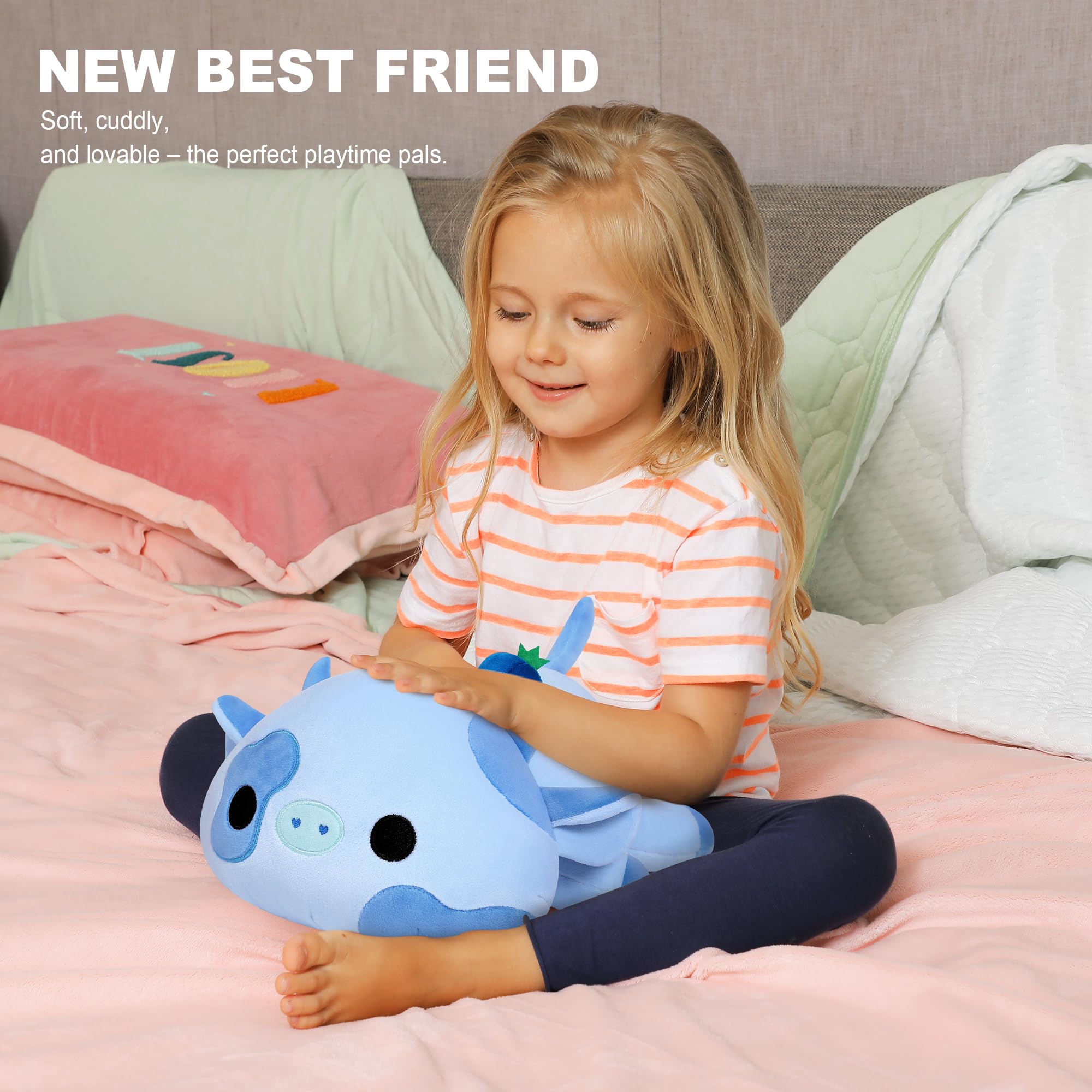 Foto 8 pulgar | Almohada De Peluche Onsoyours, Bonita Vaca Y Arándano Para Niños, 30 Cm - Venta Internacional.