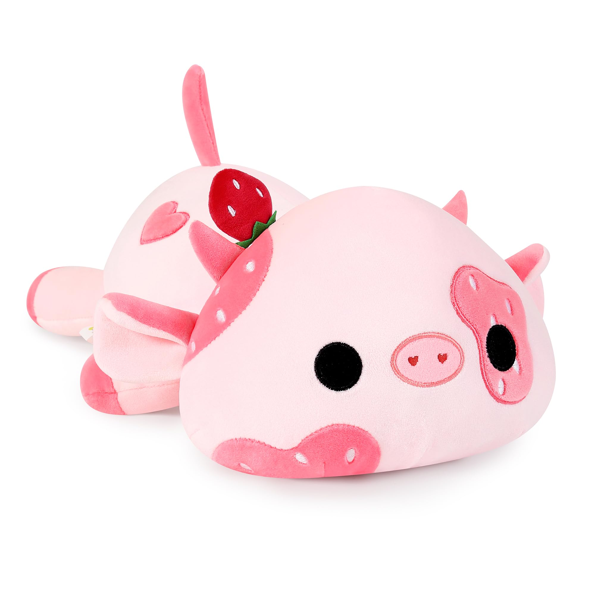Foto 2 pulgar | Almohada De Peluche Onsoyours Cute Cow Strawberry Love, 30 Cm - Venta Internacional.