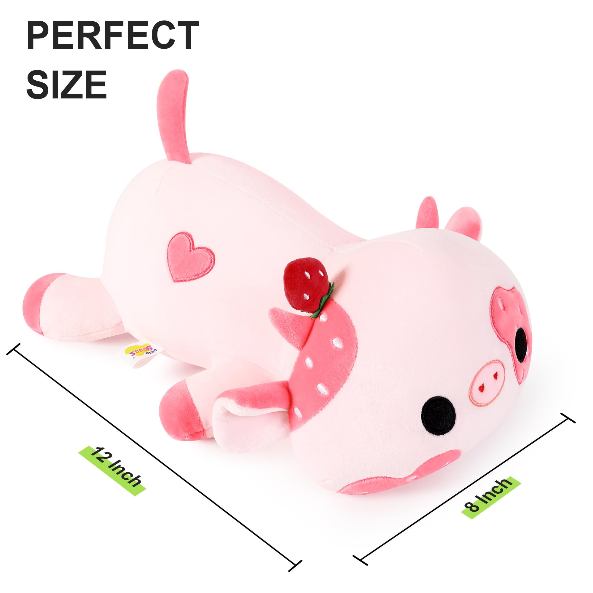 Foto 4 | Almohada De Peluche Onsoyours Cute Cow Strawberry Love, 30 Cm - Venta Internacional.