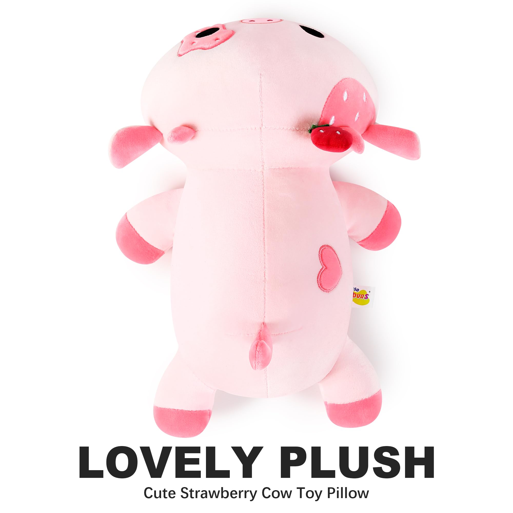 Foto 7 pulgar | Almohada De Peluche Onsoyours Cute Cow Strawberry Love, 30 Cm - Venta Internacional.