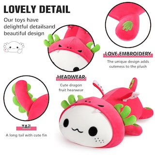 Foto 3 | Peluche Onsoyours, Bonita Fruta De Dragón Con Forma De Axolotl Para Niños, 13 Cm - Venta Internacional.