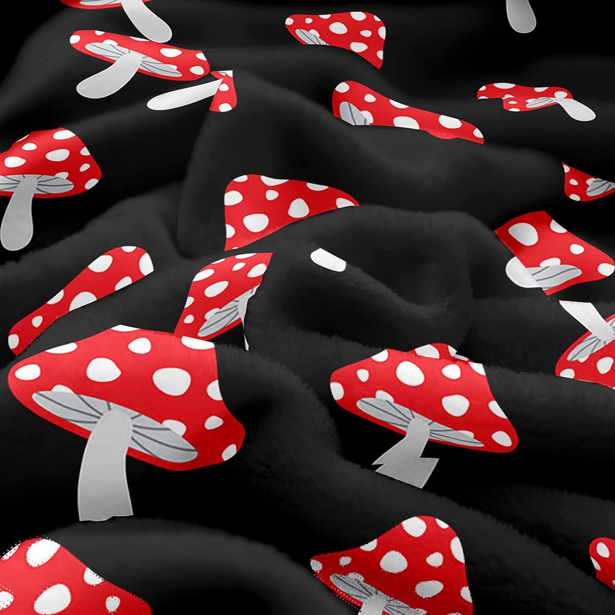 Foto 6 pulgar | Manta Feelyou Cute Mushrooms, Color Rojo, 150 X 200 Cm - Venta Internacional.