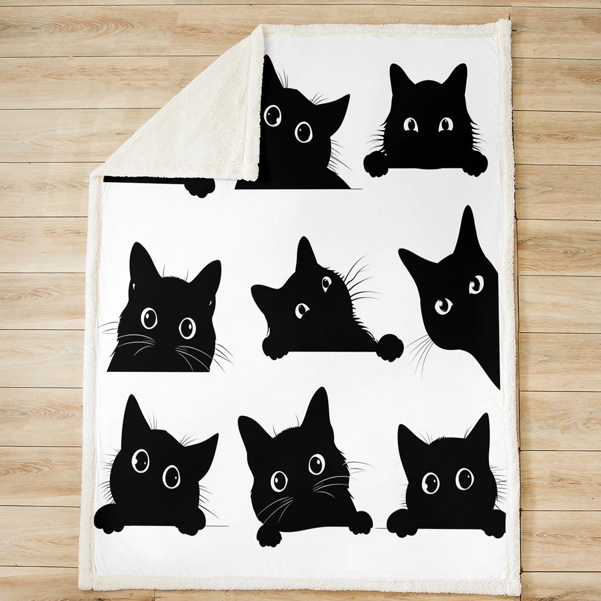 Foto 5 pulgar | Manta Fuzzy Feelyou Black Cat Para Niños Pequeños, 150 X 200 Cm - Venta Internacional.