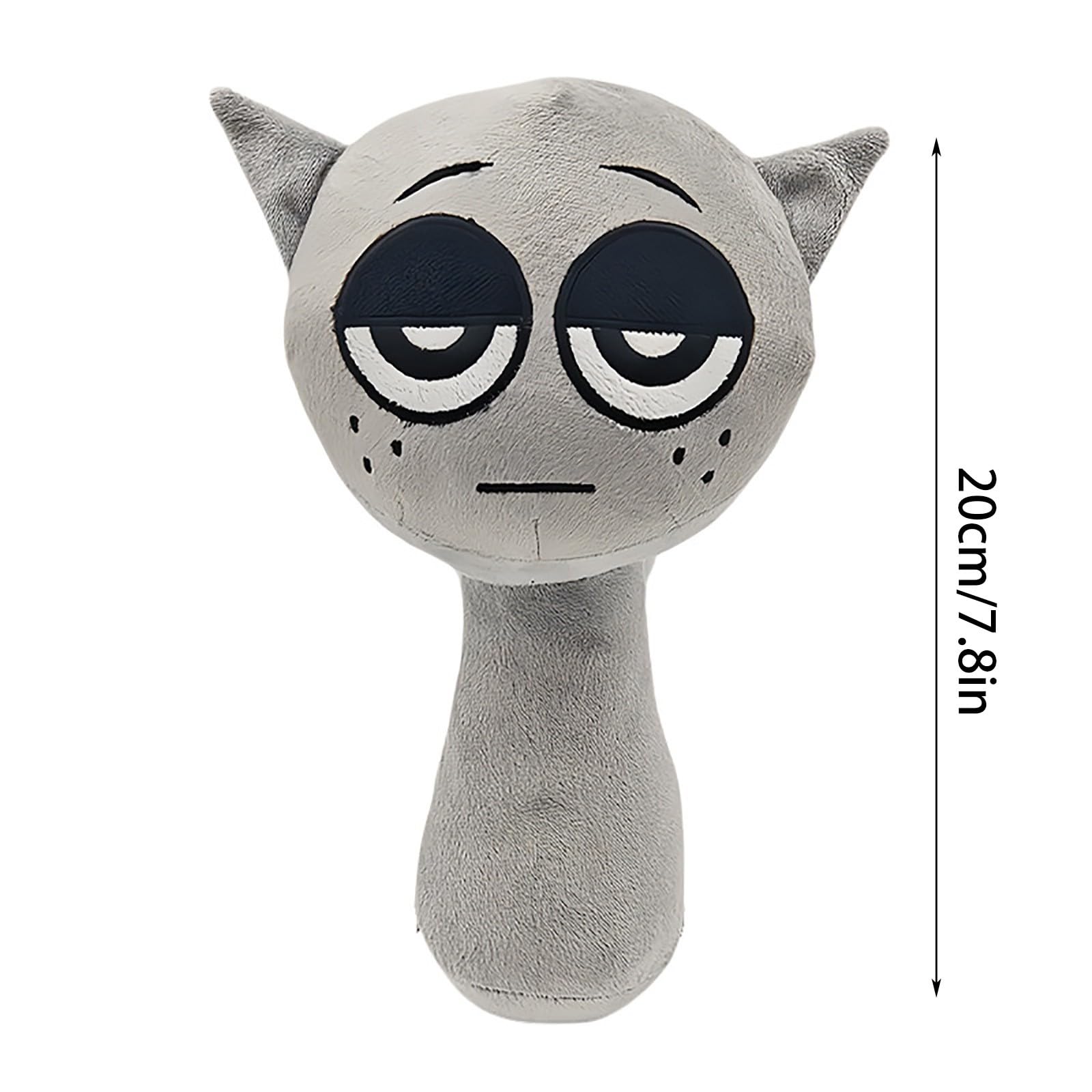 Foto 3 pulgar | Almohada De Peluche Sprunki Para Fanáticos De Los Juegos De Terror (25 Cm), Color Gris - Venta Internacional.