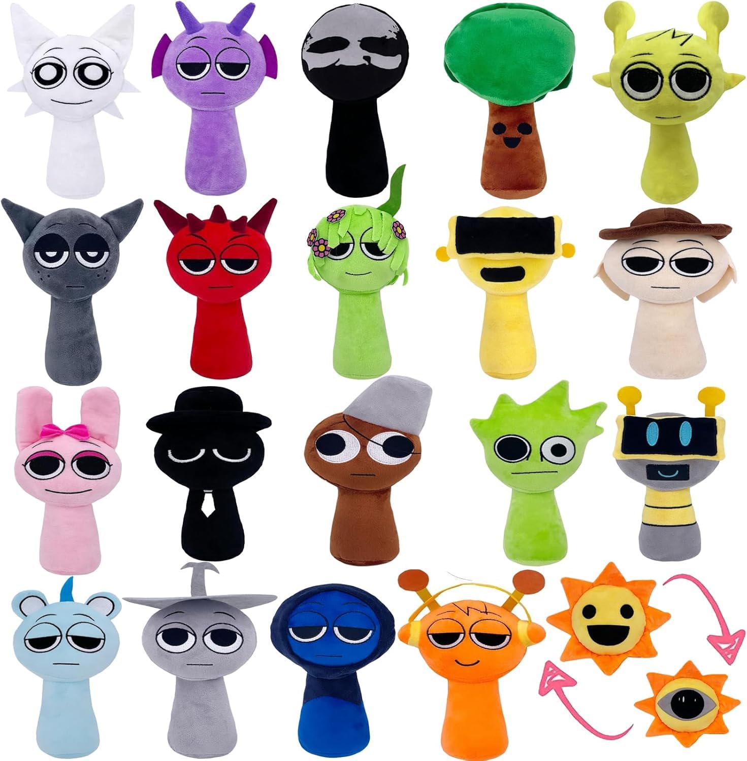 Foto 2 pulgar | Peluche Sprunki Horror Games, 20 Unidades, Para Adultos Y Niños, 20 Cm - Venta Internacional.