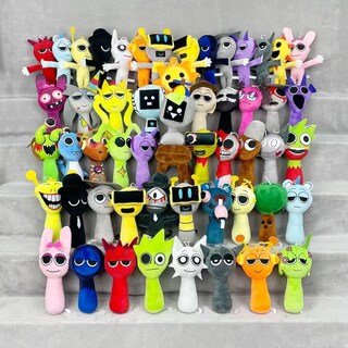 Foto 4 | Almohada De Peluche Con Forma De Sprunki Para Fanáticos De Los Juegos De Terror - Venta Internacional.