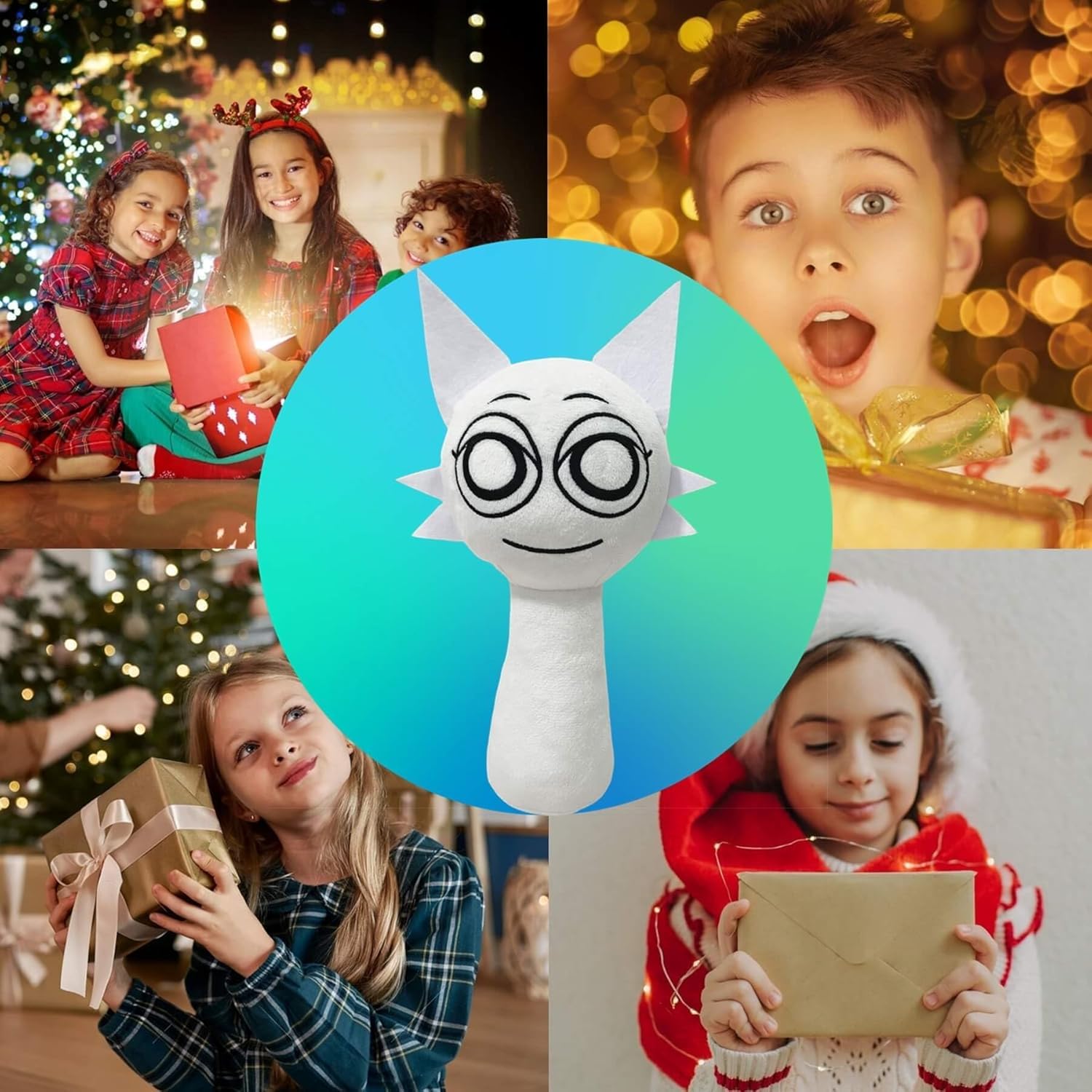 Foto 2 | Peluche Sprunki Game Wenda, 25 Cm, Blanco, Para Niños Y Adultos - Venta Internacional.