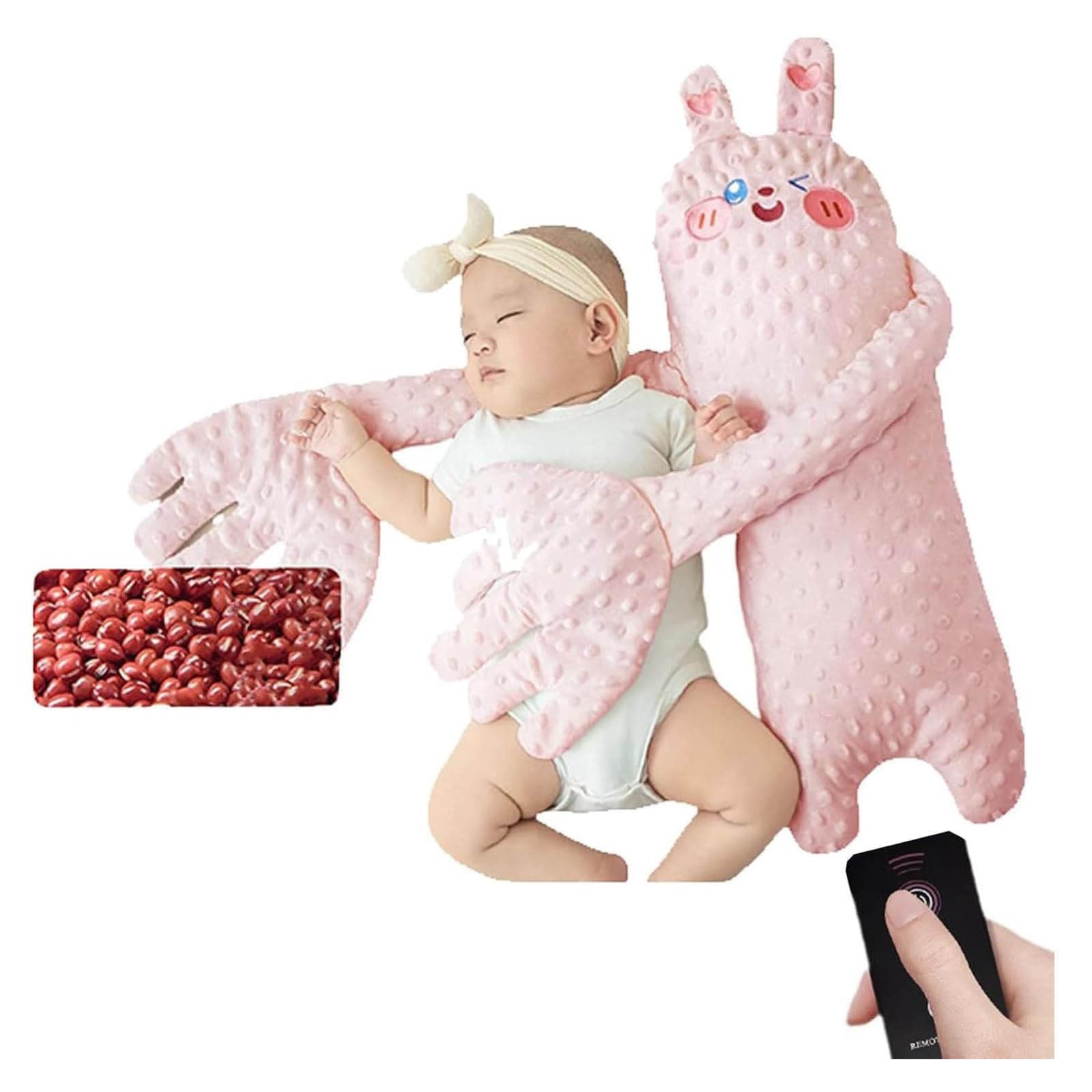 Foto 7 pulgar | Juguete Genérico Para Dormir Con Palmaditas Para Bebés, Prevención De Sobresaltos, Rosa - Venta Internacional.
