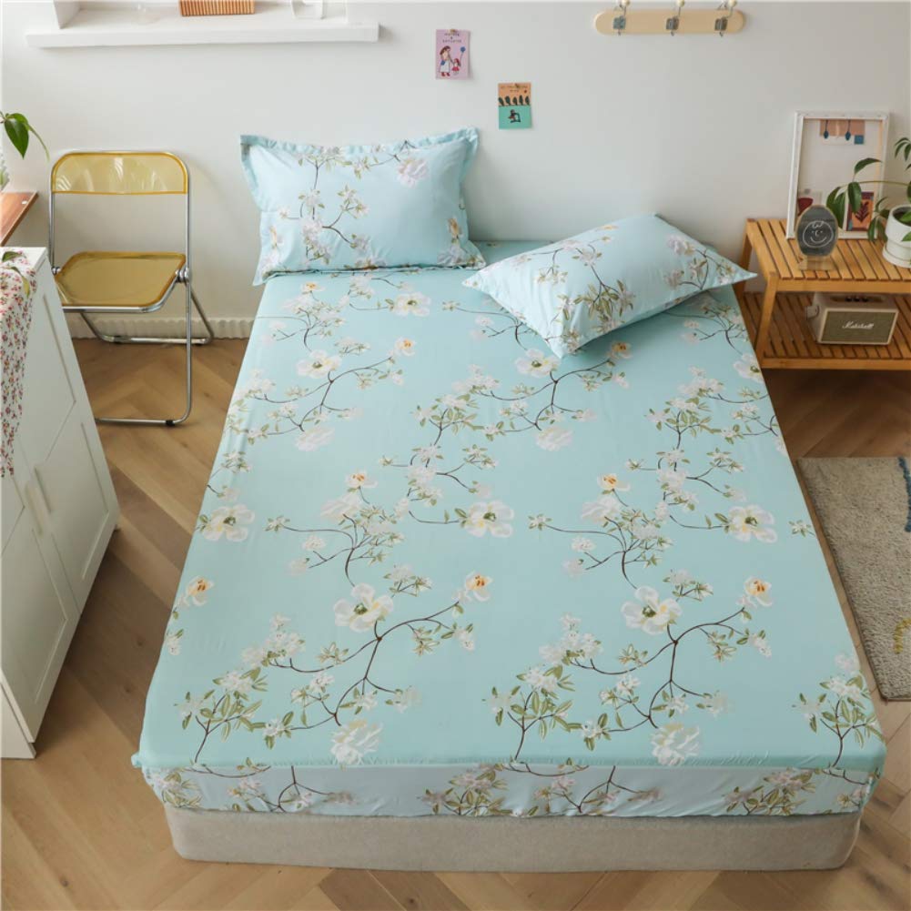 Foto 2 pulgar | Juego De Cama Feelyou Kids, Sábana Bajera Ajustable Con Estampado Floral, Tamaño Doble - Venta Internacional.