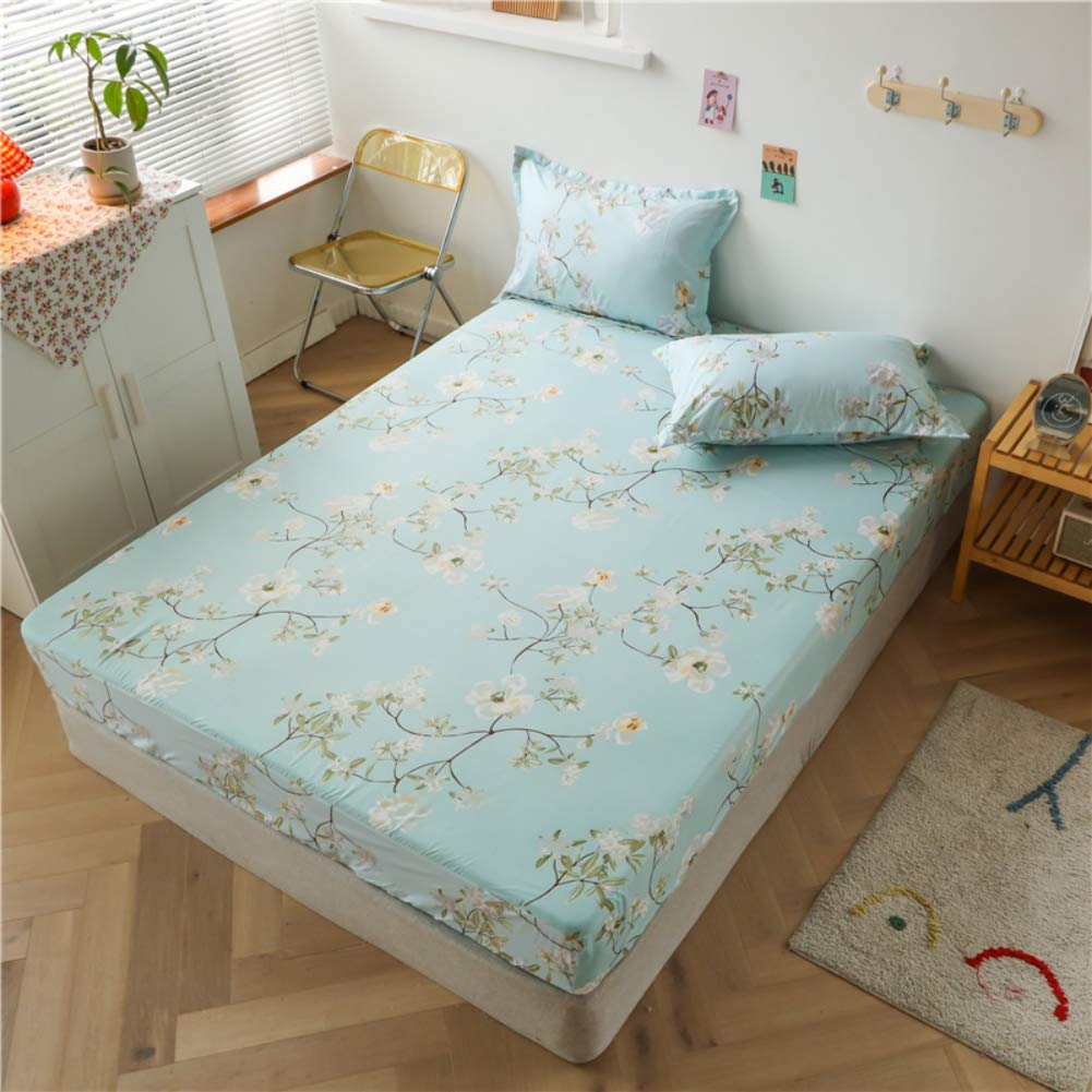 Foto 3 pulgar | Juego De Cama Feelyou Kids, Sábana Bajera Ajustable Con Estampado Floral, Tamaño Doble - Venta Internacional.