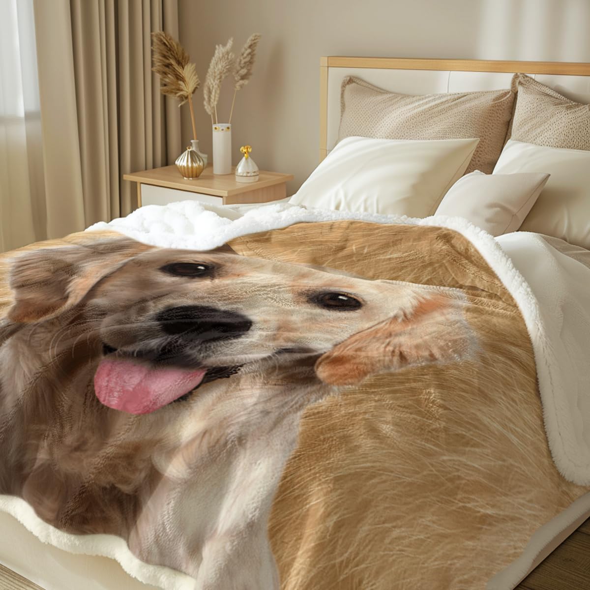 Foto 3 pulgar | Manta Polar Sleepwish Sherpa Golden Retriever 130 X 150 Cm - Venta Internacional.