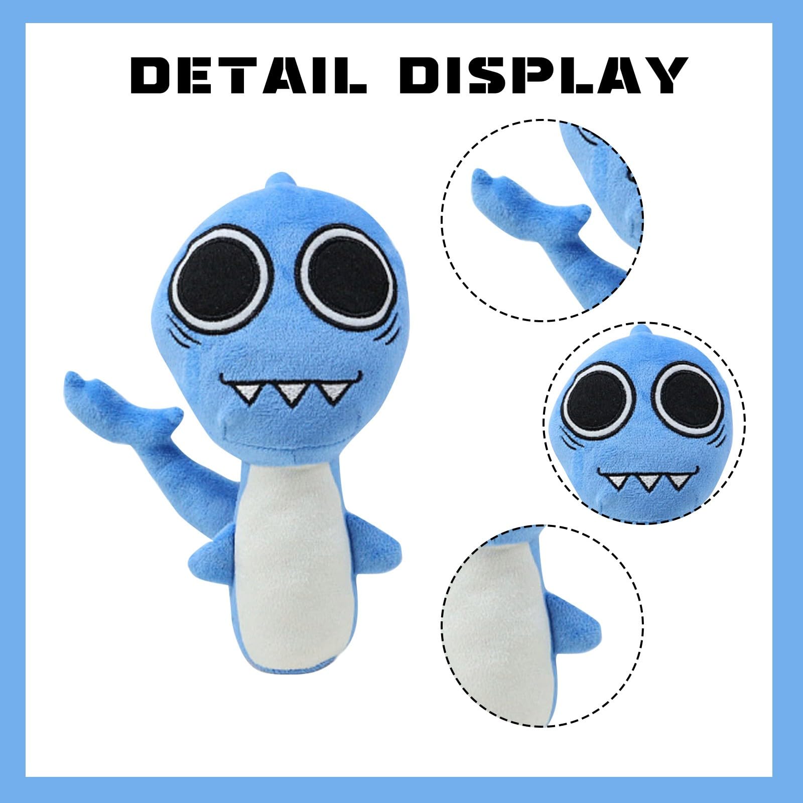 Foto 3 pulgar | Cojín De Peluche Con Forma De Figura De Peluche Sprunki Sharky, 25 Cm, Decoración De Habitación - Venta Internacional.