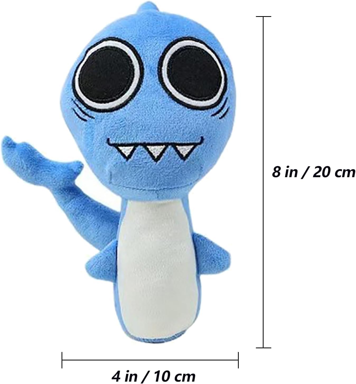 Foto 4 pulgar | Cojín De Peluche Con Forma De Figura De Peluche Sprunki Sharky, 25 Cm, Decoración De Habitación - Venta Internacional.