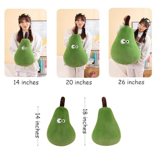 Foto 4 | Almohada De Felpa Rellena Pear Fruit Collection, 35 Cm, Color Verde - Venta Internacional.