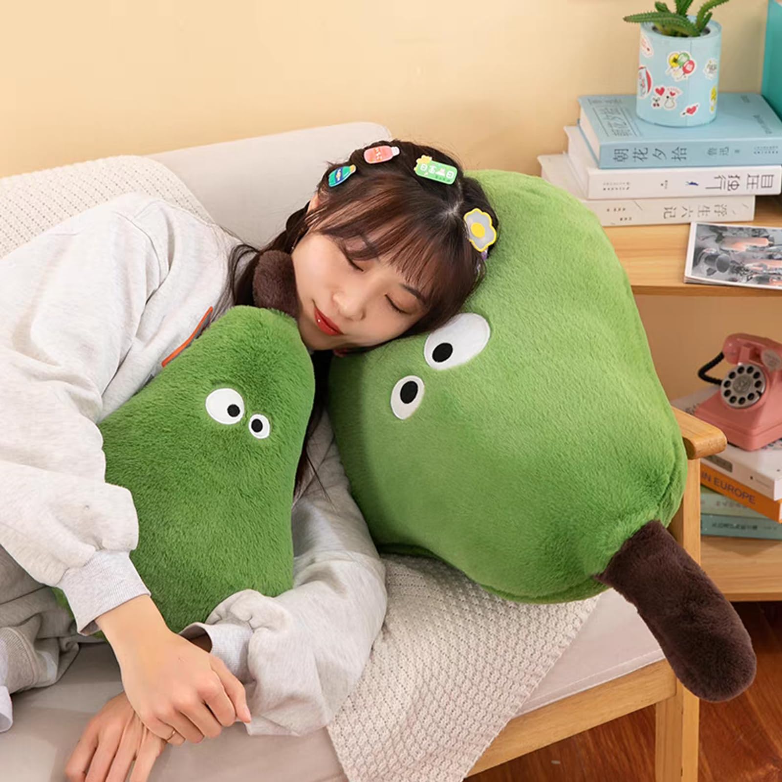 Foto 6 pulgar | Almohada De Felpa Rellena Pear Fruit Collection, 35 Cm, Color Verde - Venta Internacional.