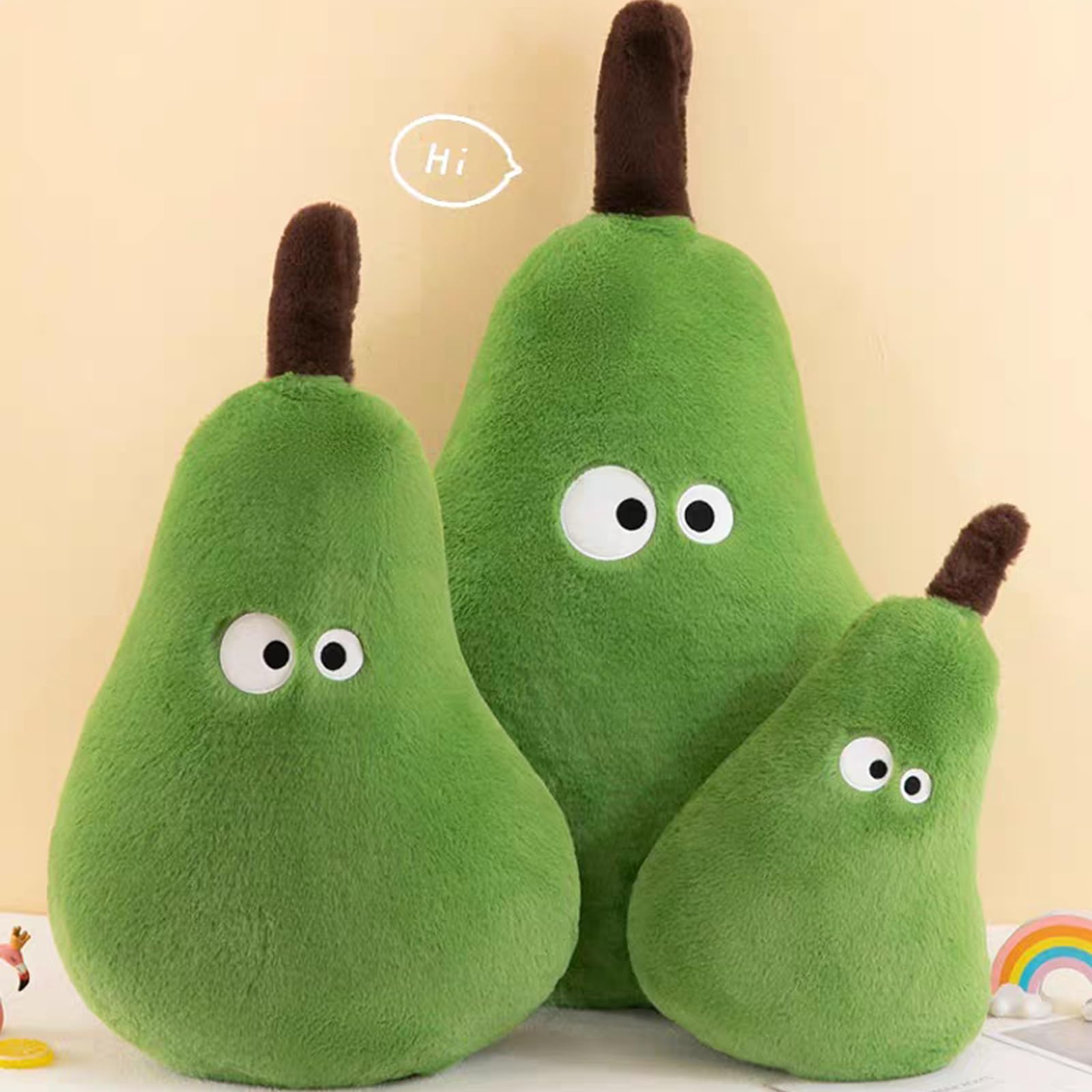 Foto 8 pulgar | Almohada De Felpa Rellena Pear Fruit Collection, 35 Cm, Color Verde - Venta Internacional.